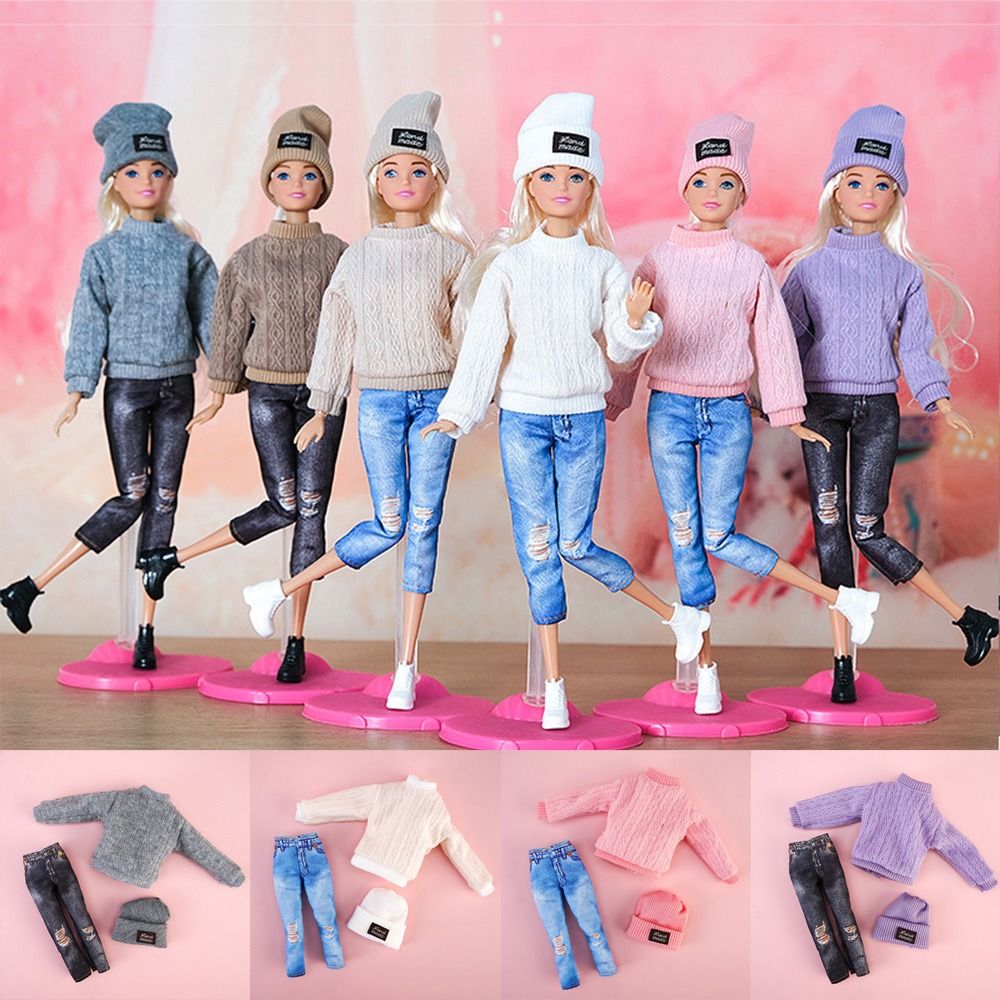 Winter Wear Clothes - 1 Set 1/6 Puppen-Freizeitkleidung, Hüte, Winterkleidung,