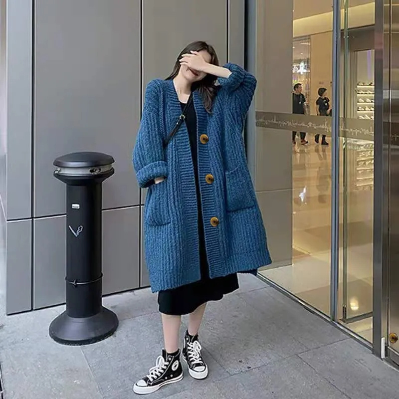 Winter Clothing Trends 2025 Women'S - Pullover-Cardigan mit Schnalle und Knöpfen im
