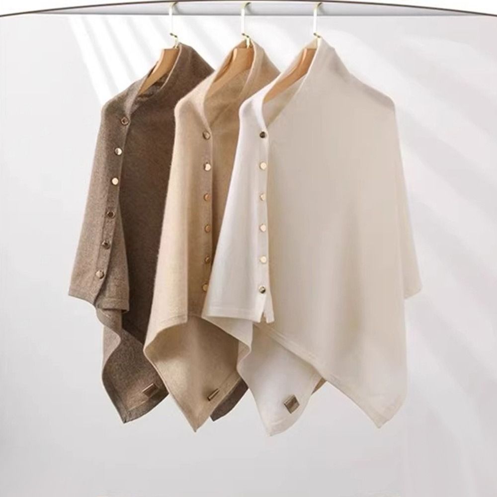 Winter Clothing Online - Neuer Pashmina-Schal mit Knöpfen, warmer, unregelmäßiger