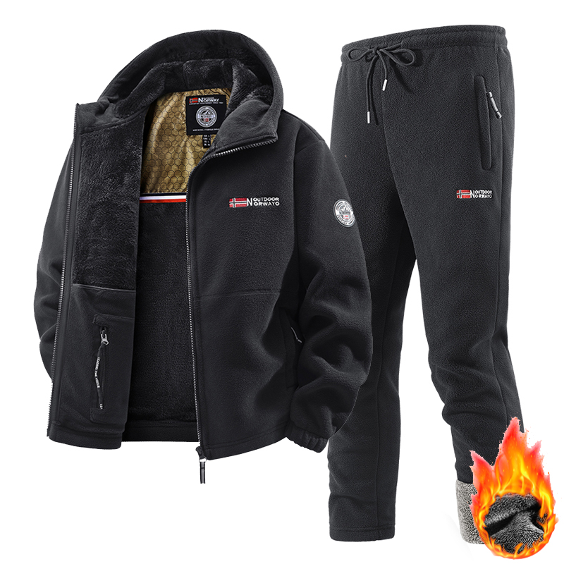 Winter Wear Clothes - Neues Winter-Sportbekleidungs-Set für Herren: Retro-Trainingsanzug mit