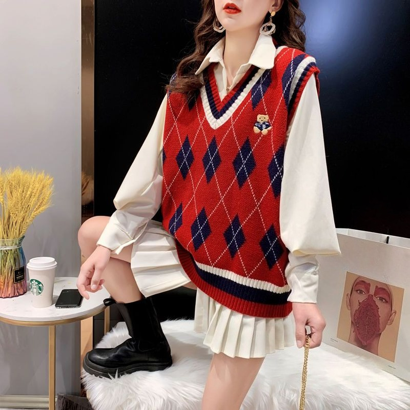 Winter Clothing Trends 2025 Women'S - Rote Strickwesten für Damen, ärmellose Weste,