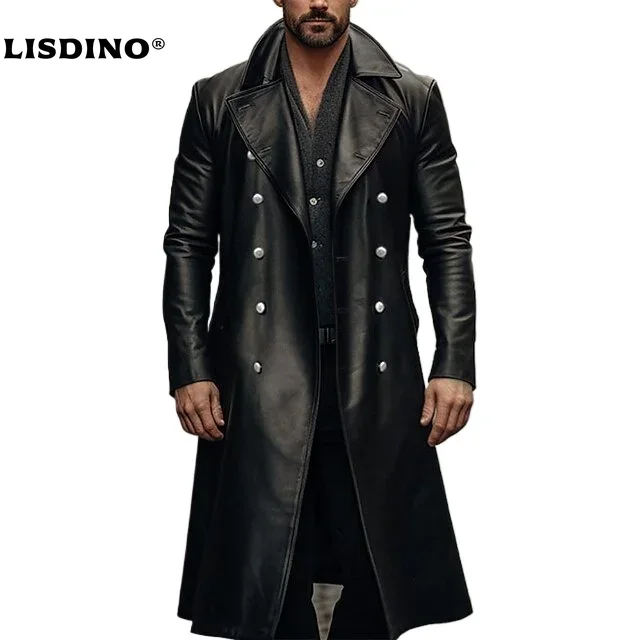 Winter Clothing Items - Leder Jacke Männer Winter Fleece Motorrad