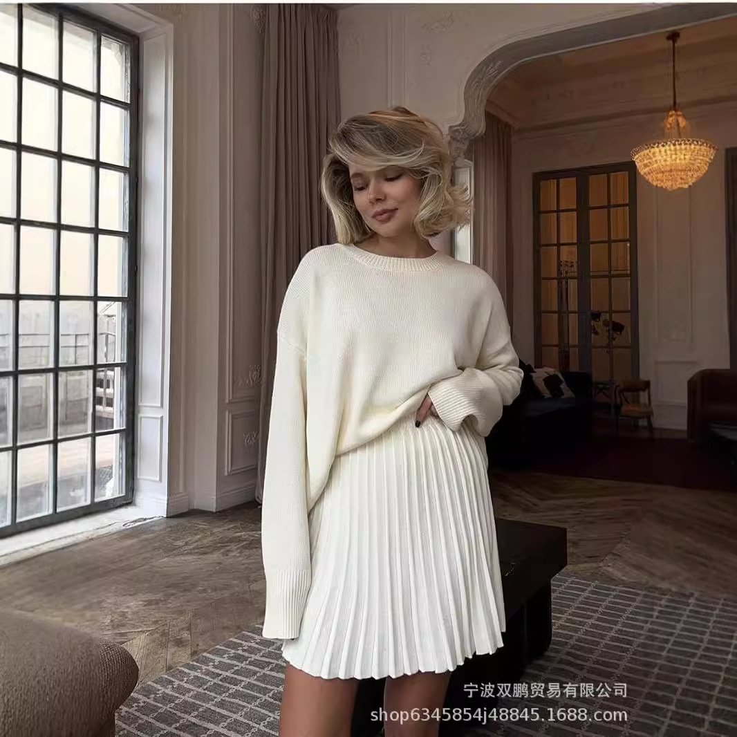 Winter Clothing Kit - Herbst Einfarbig Oansatz Pullover Kleid Sets