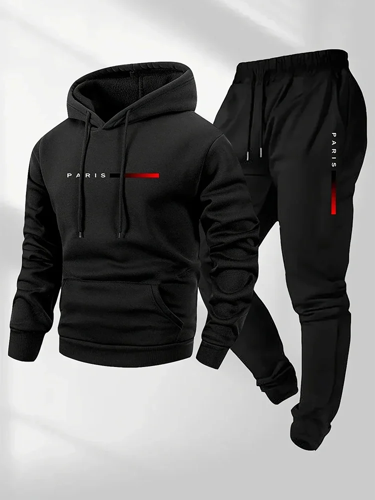 Winter Wear Clothes - Täglicher Freizeit-Sportanzug Einfarbige Sportbekleidung Herren Heim-