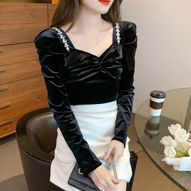 Winter Clothing Trends 2025 Women'S - Slim Fit Samt-Damenhemd und Bluse, neue