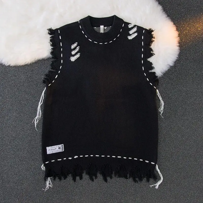 Winter Clothes Shop - Strick pullover für Männer Hippie ärmellose
