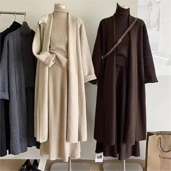 Winter Clothing Kit - Dreiteilige Sets für Damen, lange Pullover,