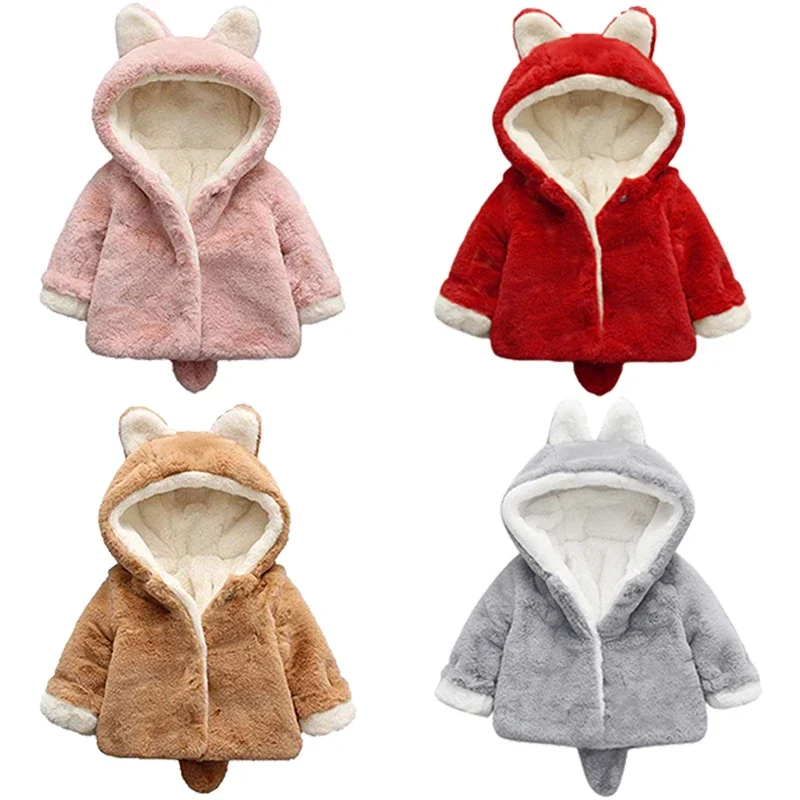 Winter Clothing Baby - Süße Katzen ohren Plüsch Baby jacke