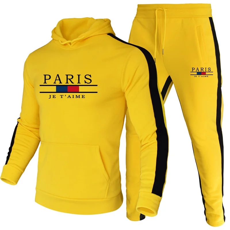 Winter Wear Clothes - Herren-Trainingsanzug mit Aufdruck, Lässige Sweatshirts, 2-teiliges
