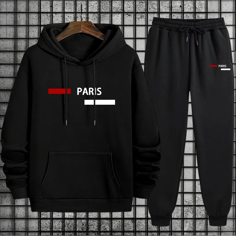 Winter Clothing Items - Herren-Trainingsanzug, Lässiger Kapuzenpullover, Outdoor-Sportbekleidung, Jogging-Kleidung, Herbst-Winter,