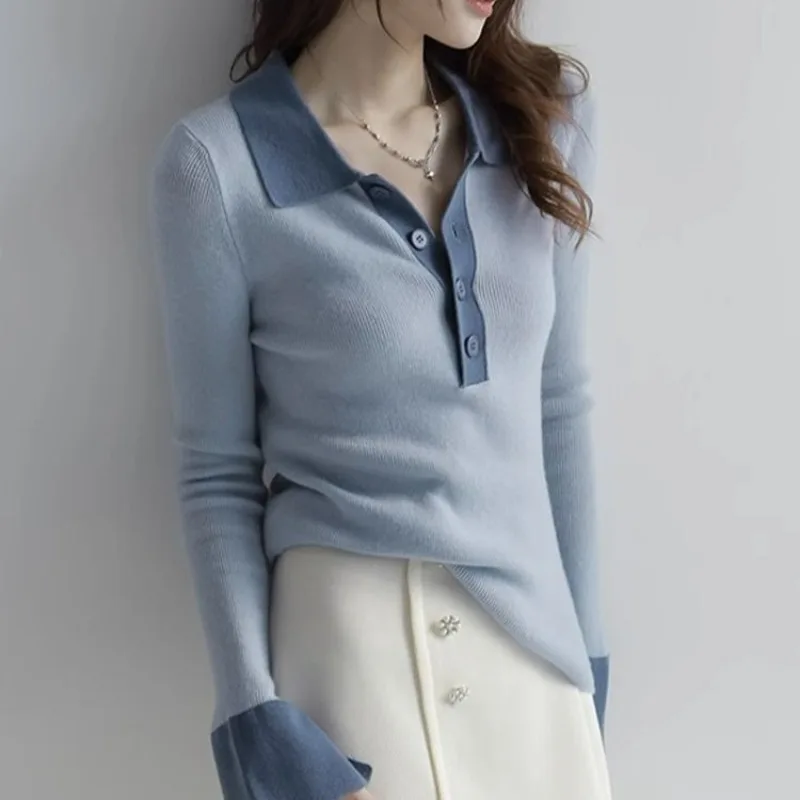 Winter Clothing Trends 2025 Women'S - Frau T-Shirt mit Kragen Herbst Winter