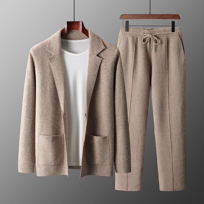 Winter Wear Clothes - MVLYFLRT Herren Herbst-Winter-Set aus 100% Merinowolle,