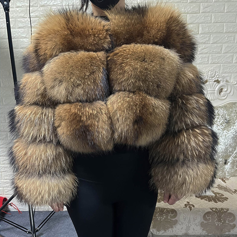 Plus Größe Tops Braun Pelz Mao – Winter Clothing Online Bewertung und Preis