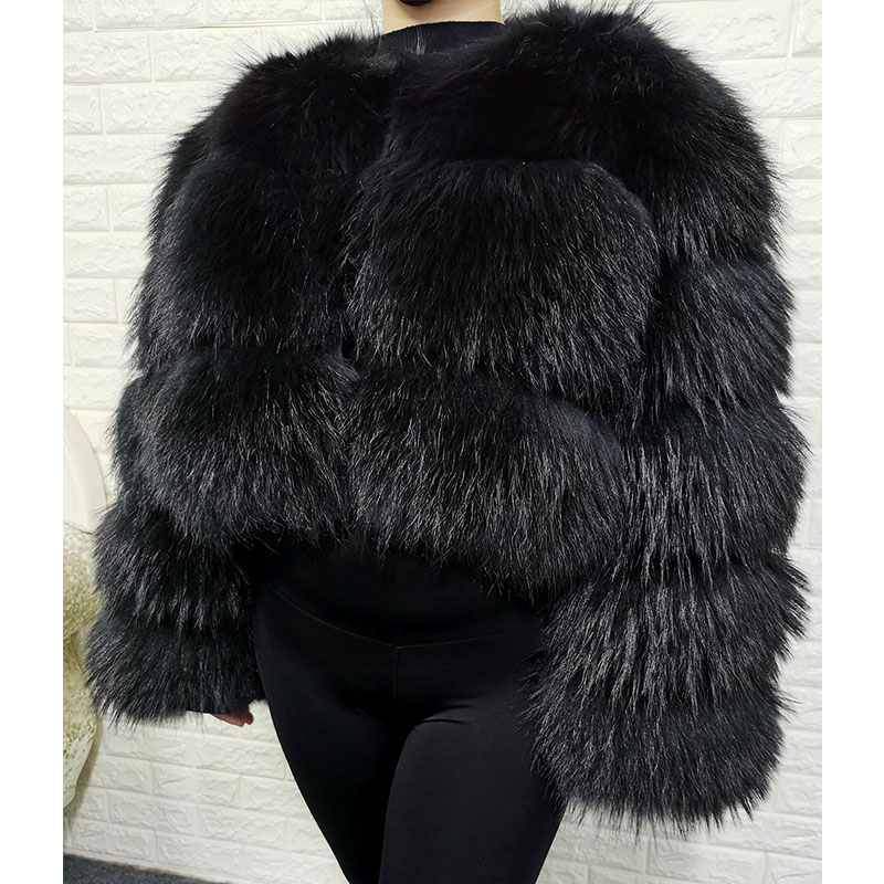 Plus Größe Tops Braun Pelz Mao – Winter Clothing Online Bewertung und Preis