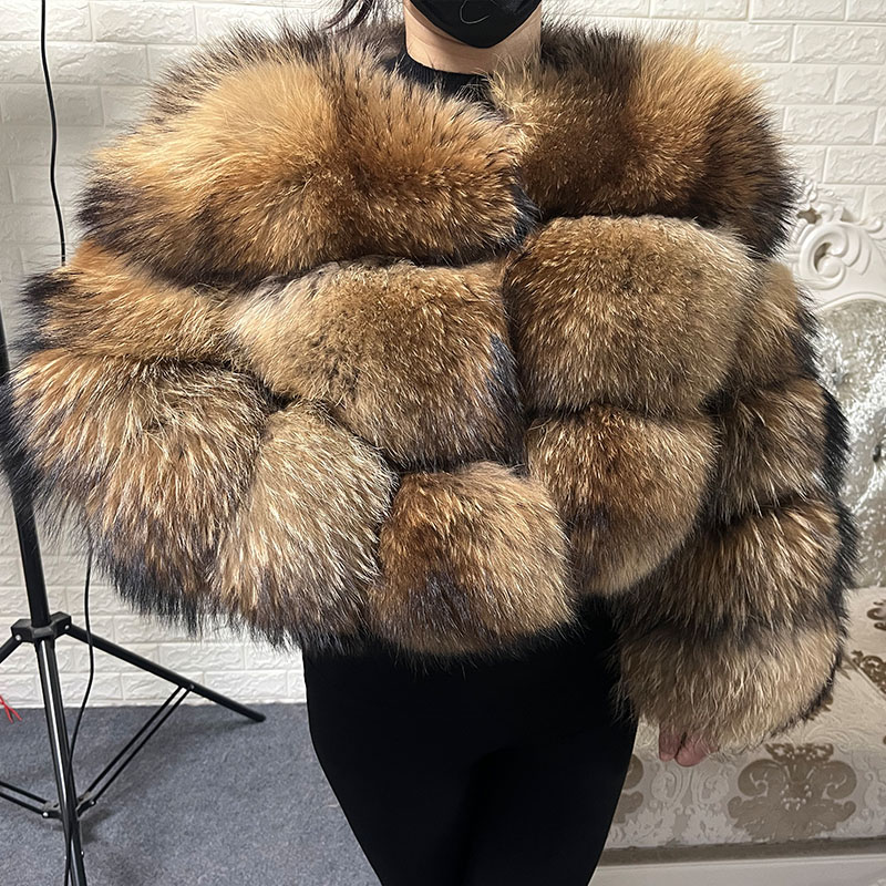 Plus Größe Tops Braun Pelz Mao – Winter Clothing Online Bewertung und Preis