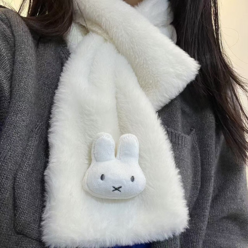 Weißer Miffy-Schal |   Vielsei – Winter Clothing Items Bewertung und Preis