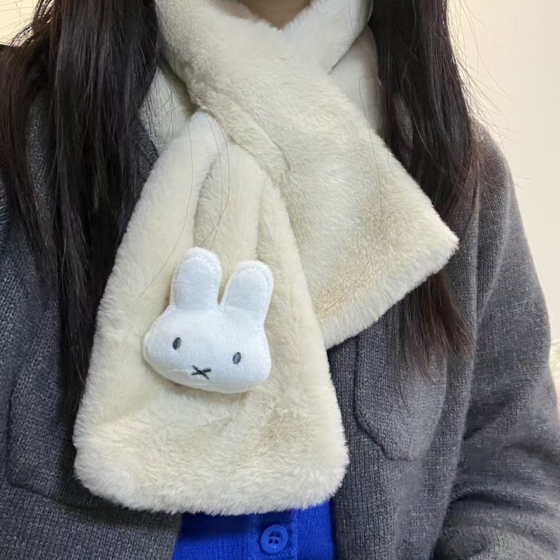 Weißer Miffy-Schal |   Vielsei – Winter Clothing Items Bewertung und Preis