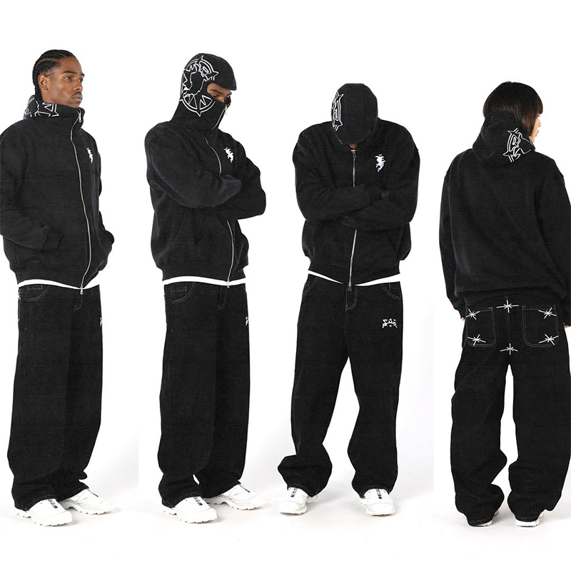 Stickerei Grafik Streetwear Ho – Winter Clothes Shop Bewertung und Preis