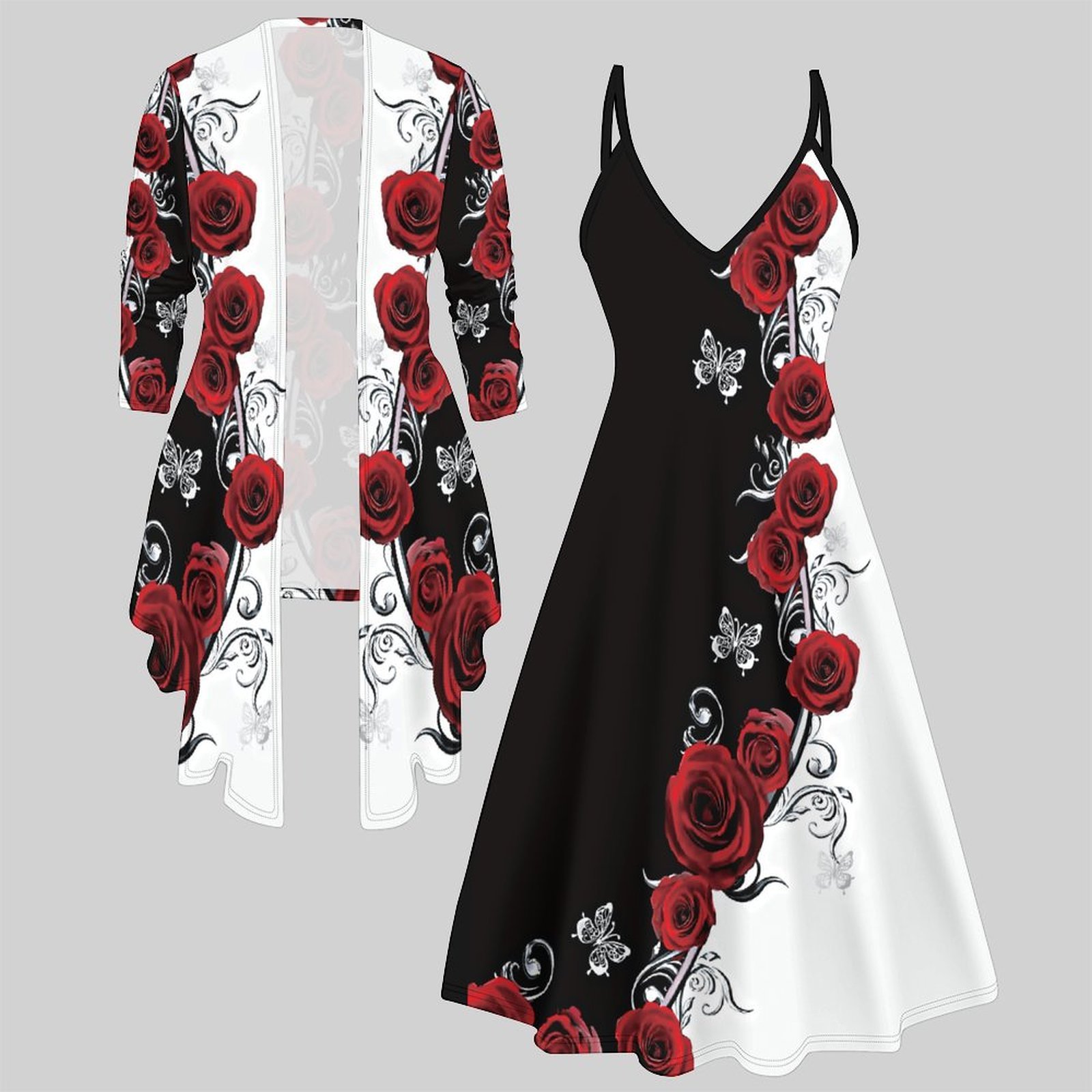 Bedrucktes Zweiteiler-Set Dame – Winter Clothing Online Bewertung und Preis
